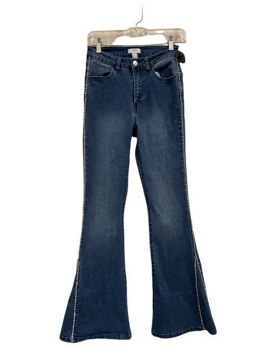 Jeans Flared By Forever 21 In Blue Denim, Size: 2