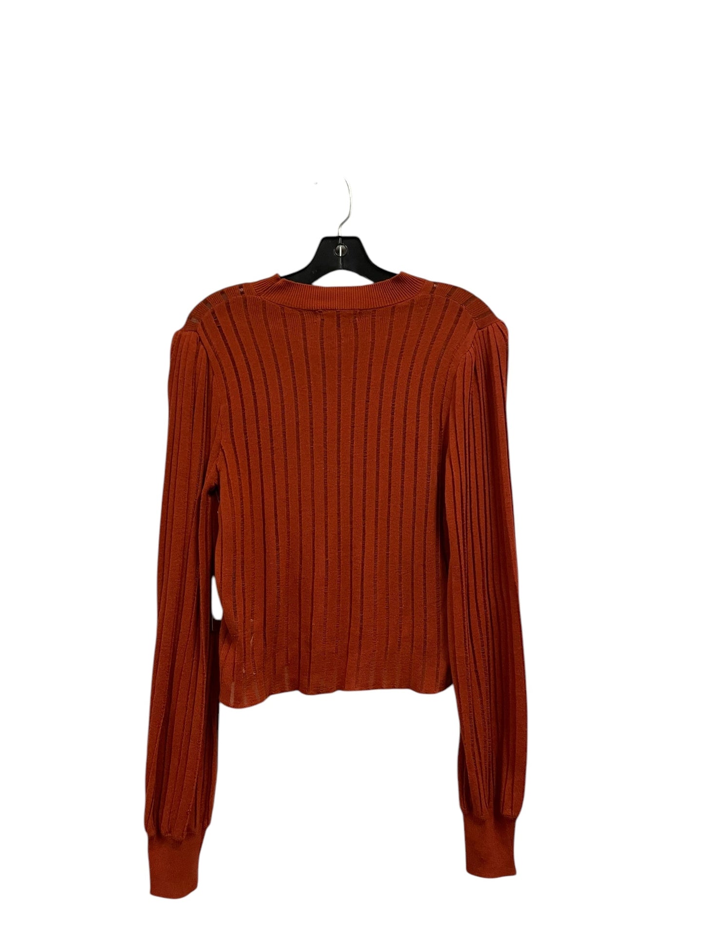 Top Long Sleeve By Forever 21 In Orange, Size: L