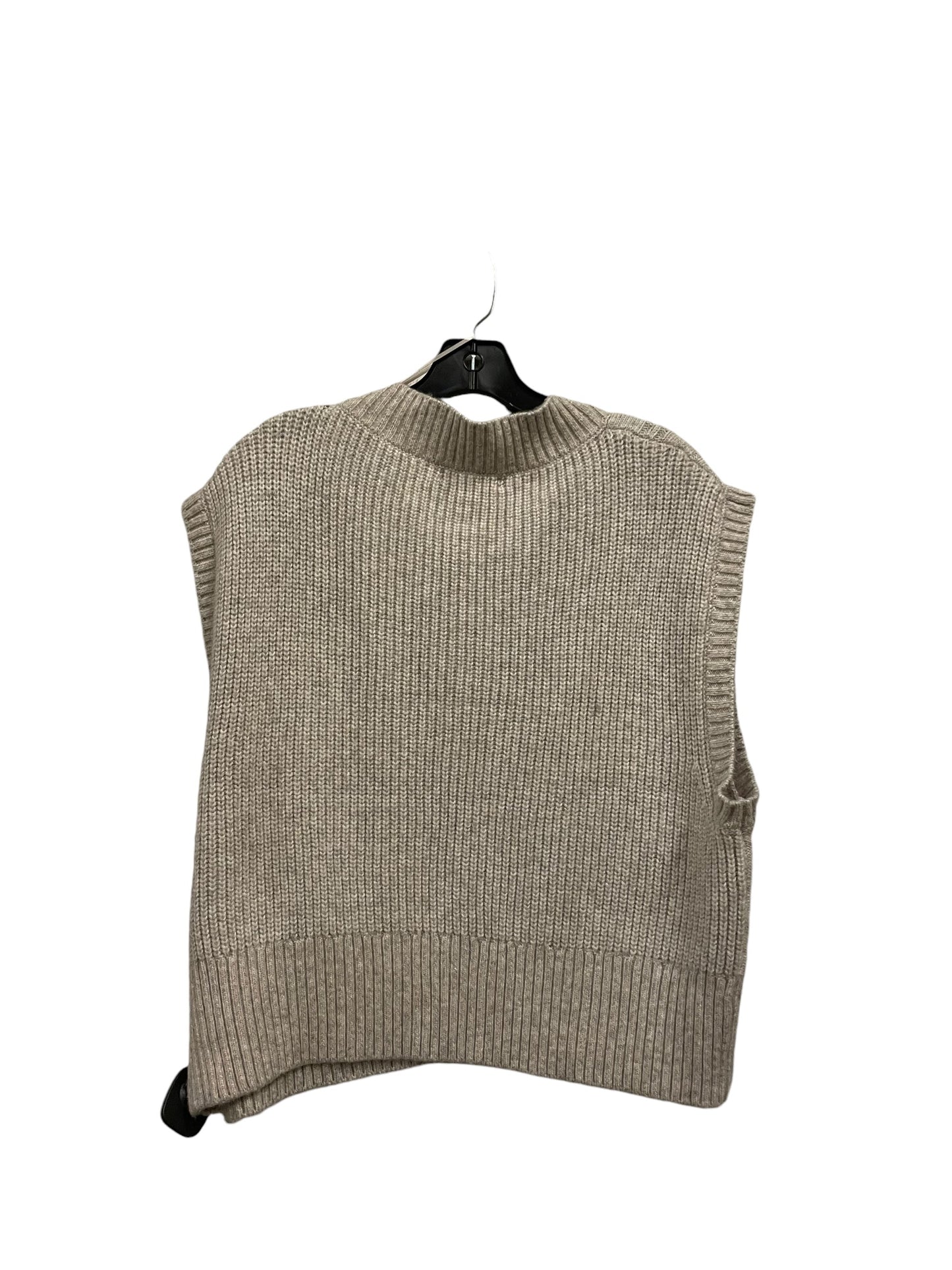 Vest Sweater By Clothes Mentor In Tan, Size: M