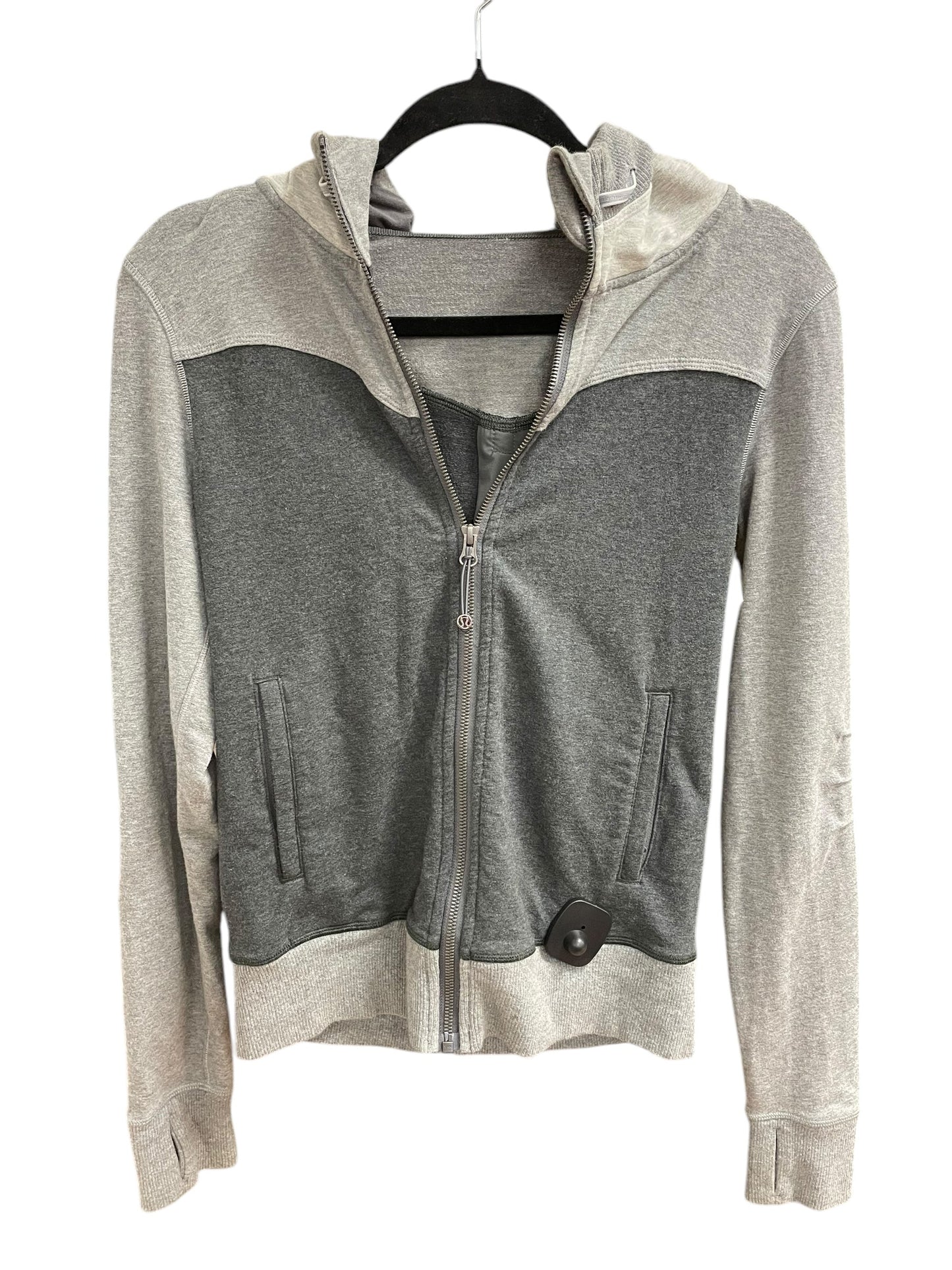 Athletic Jacket By Lululemon In Grey, Size: S