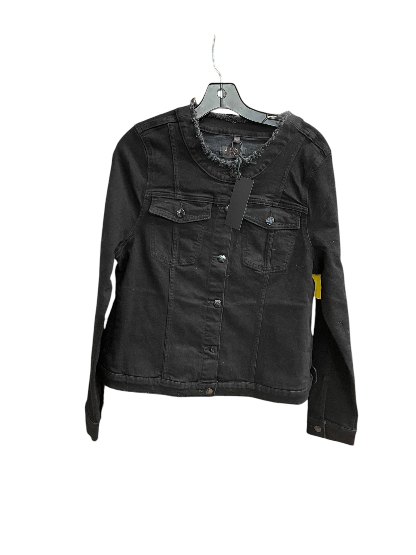 Jacket Denim By 7 For All Mankind In Black Denim, Size: L