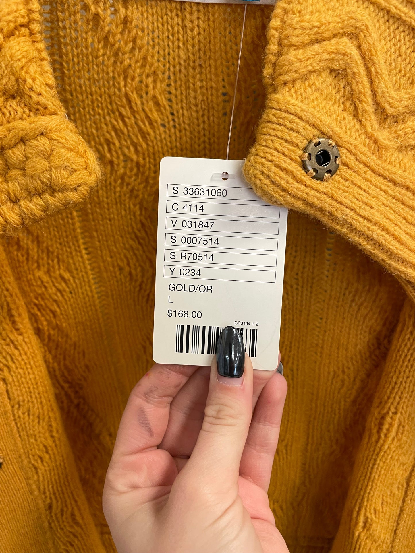 Cardigan By Anthropologie In Yellow, Size: L