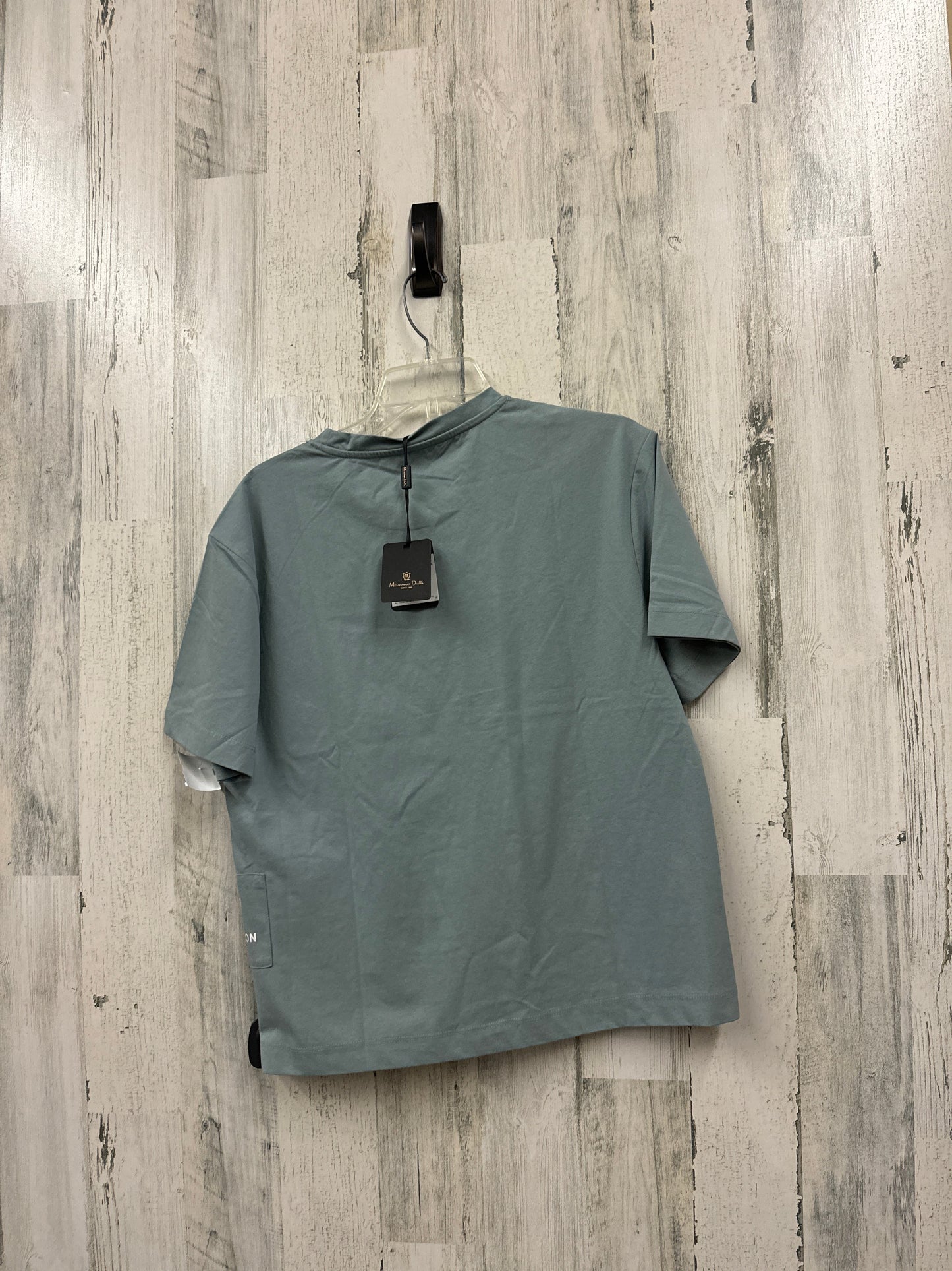 Blue Top Short Sleeve Massimo Dutti, Size L