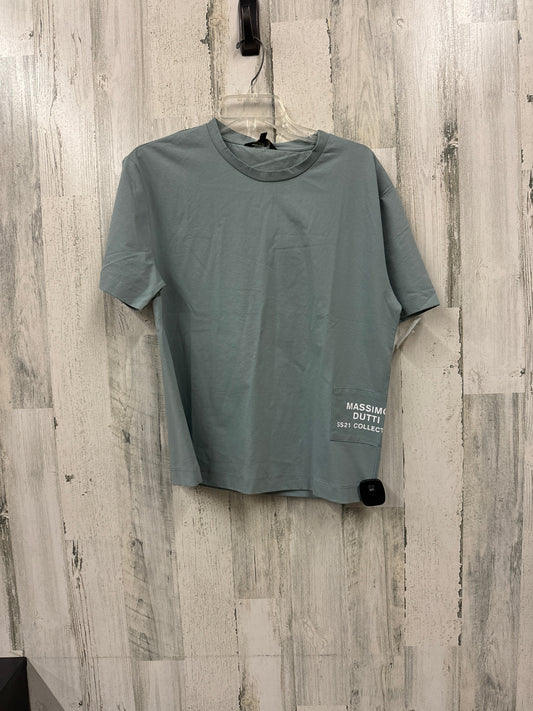 Blue Top Short Sleeve Massimo Dutti, Size L