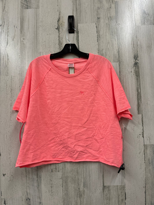 Pink Top Short Sleeve Pink, Size L