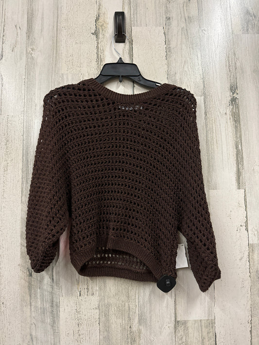 Brown Top Short Sleeve Zara, Size S