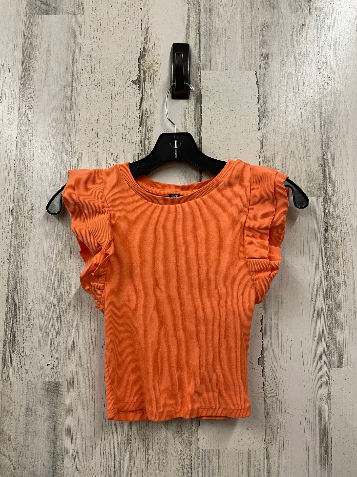 Top Sleeveless By Zara In Orange, Size: S