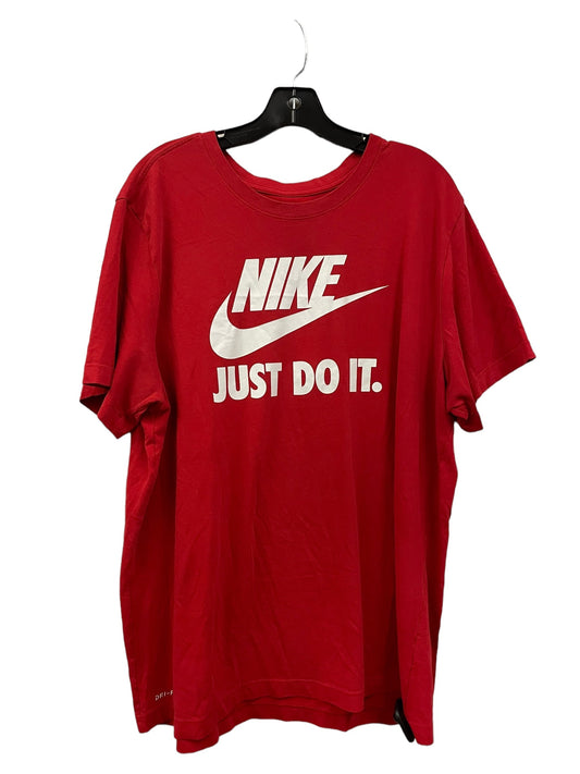 Athletic Top Short Sleeve By Nike Apparel In Red, Size: Xl