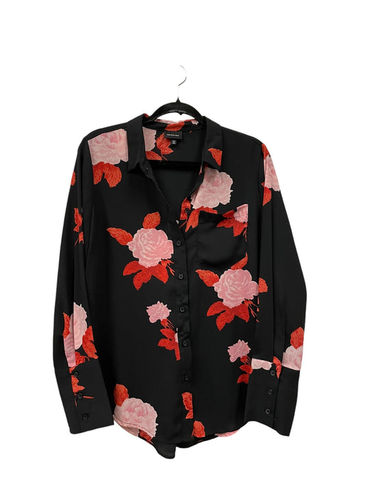 Top Long Sleeve By Who What Wear In Black, Size: M