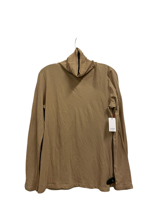 Top Long Sleeve By Crown And Ivy In Brown, Size: M