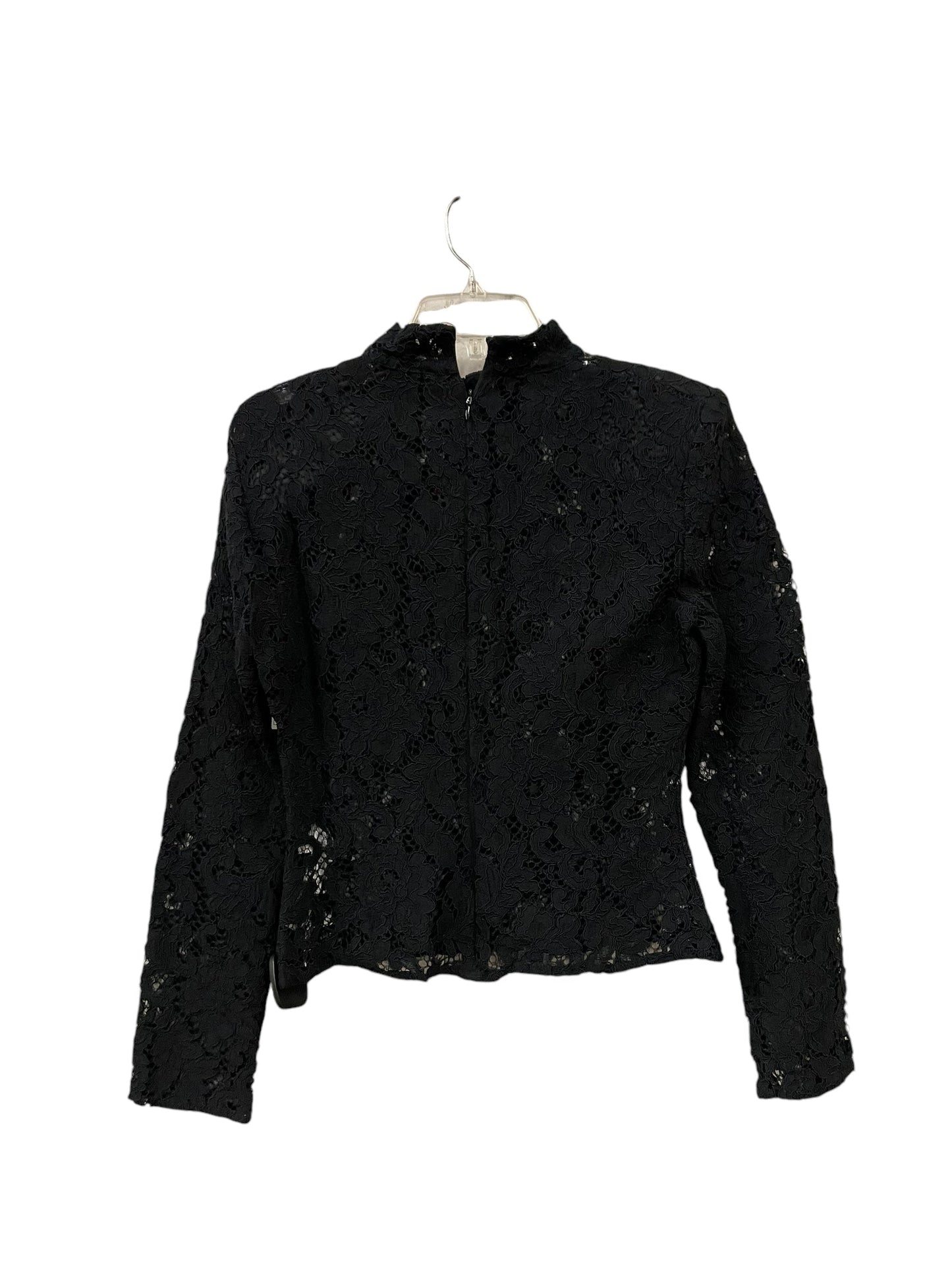 Top Long Sleeve By Zara Basic In Black, Size: M