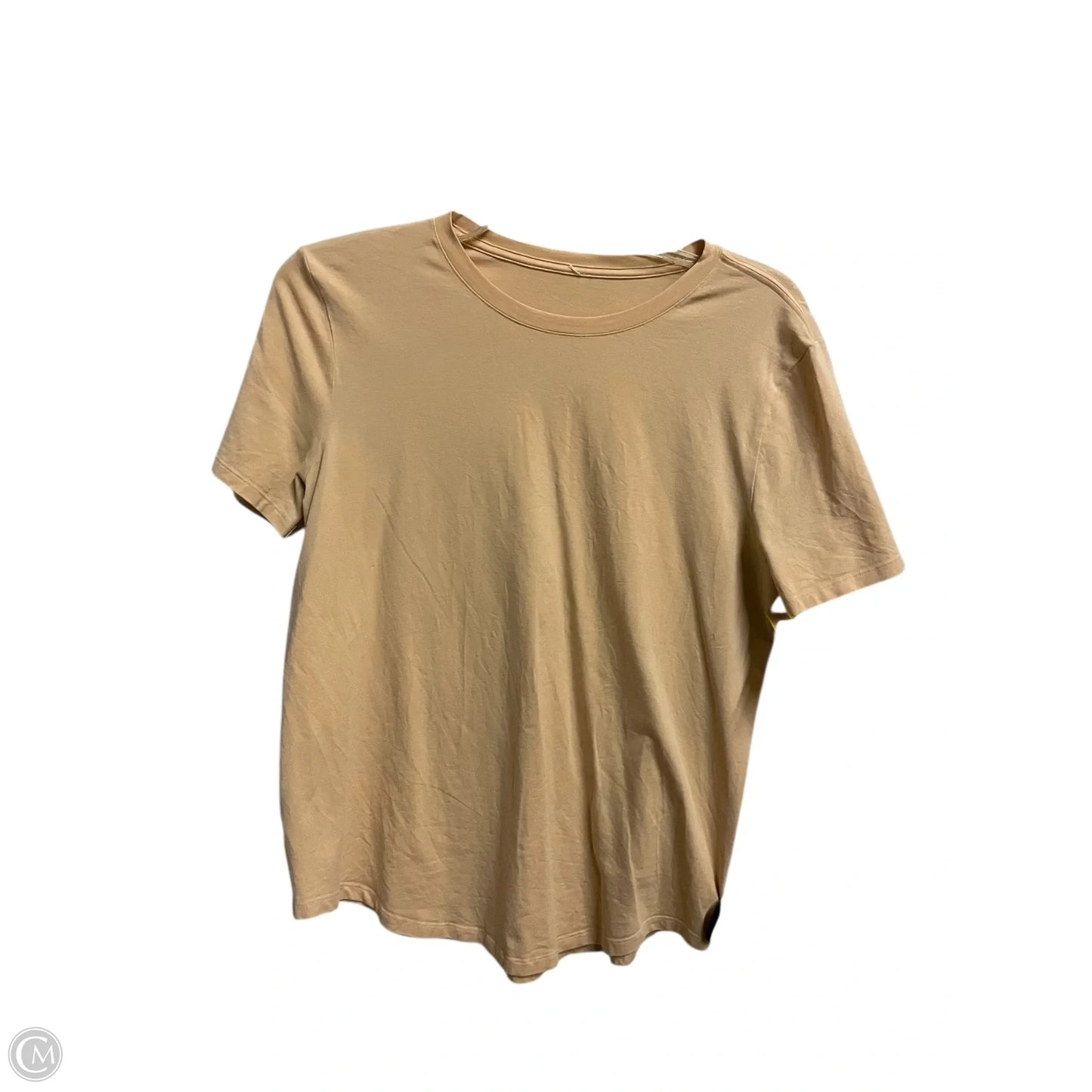 Athletic Top Short Sleeve By Lululemon In Orange, Size: 10