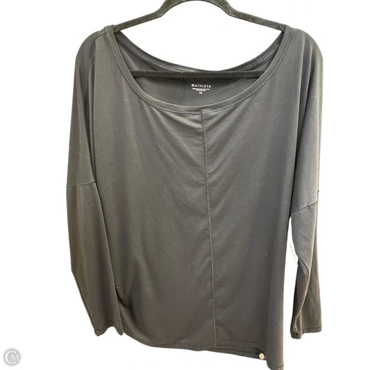 Athletic Top Long Sleeve Crewneck By Athleta In Black, Size: 1x