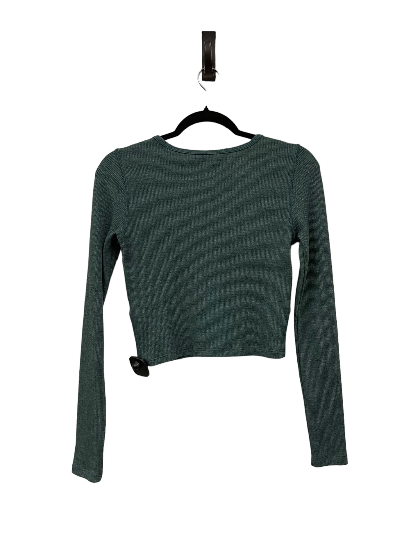 Top Long Sleeve By American Eagle In Green, Size: Xs