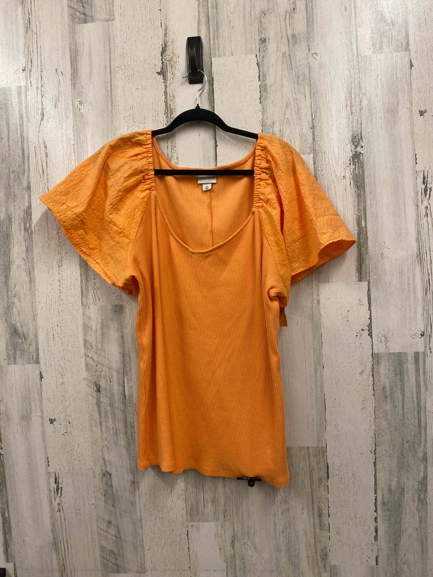 Top Short Sleeve By Ava & Viv  Size: 2x