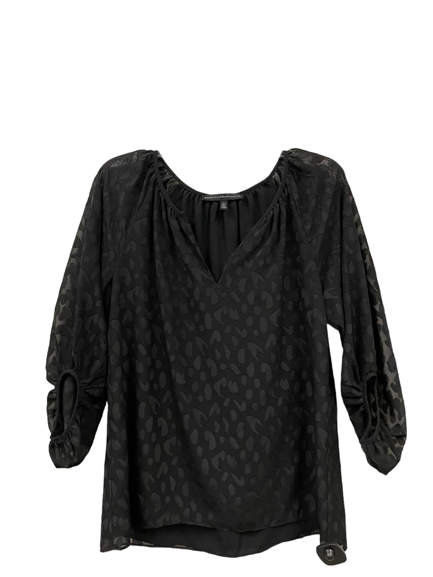 Top Long Sleeve By White House Black Market In Black, Size: S