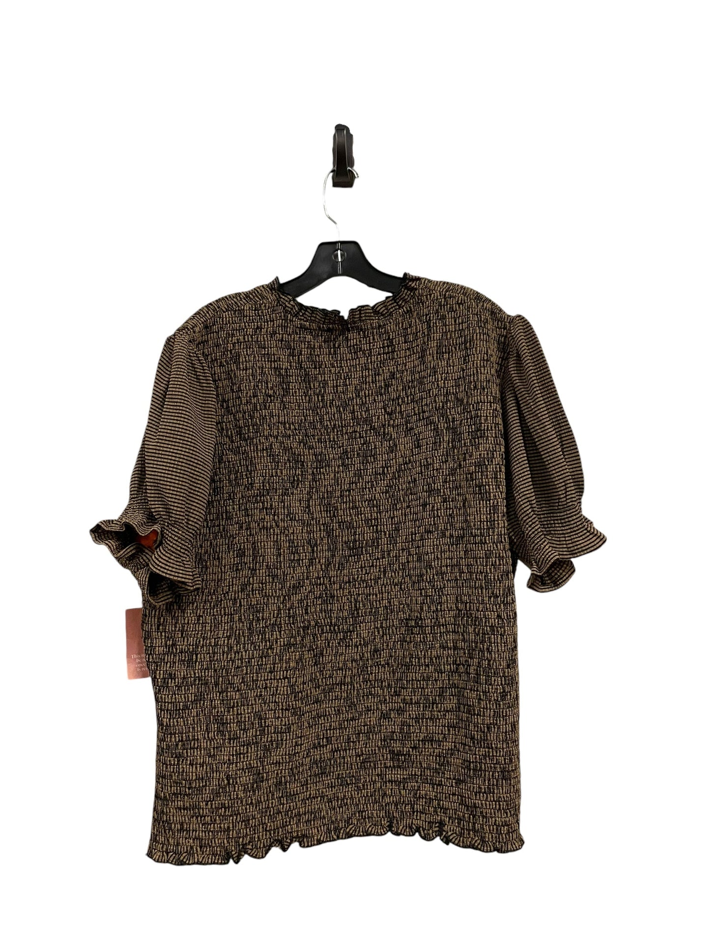 Top Short Sleeve By Clothes Mentor In Brown, Size: 3x