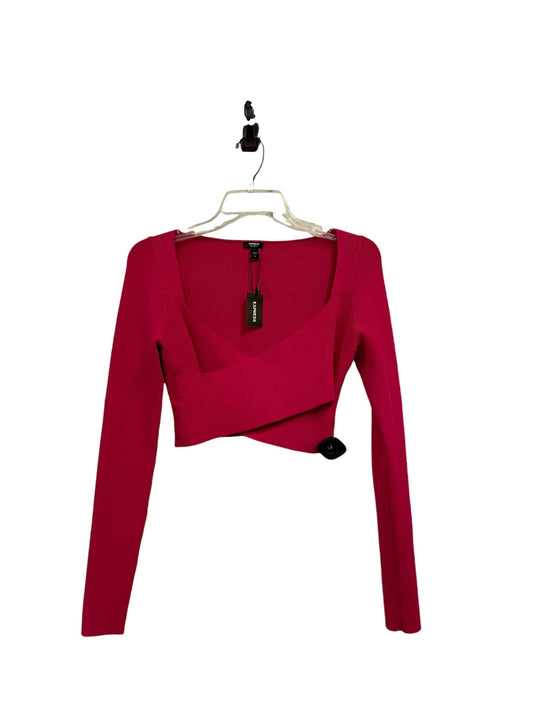 Top Long Sleeve By Express In Pink, Size: M