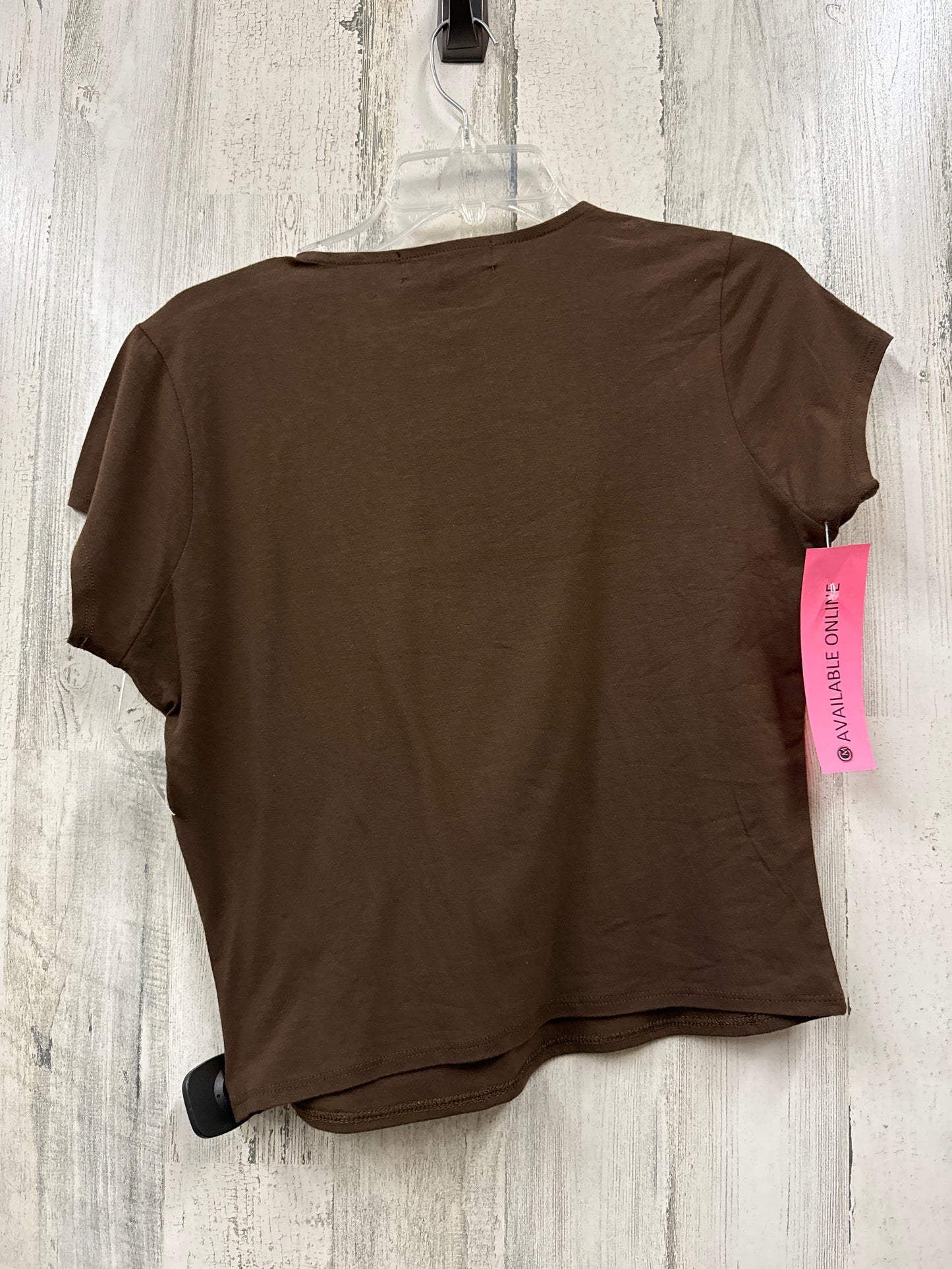 Brown Top Short Sleeve Vibe, Size Xl