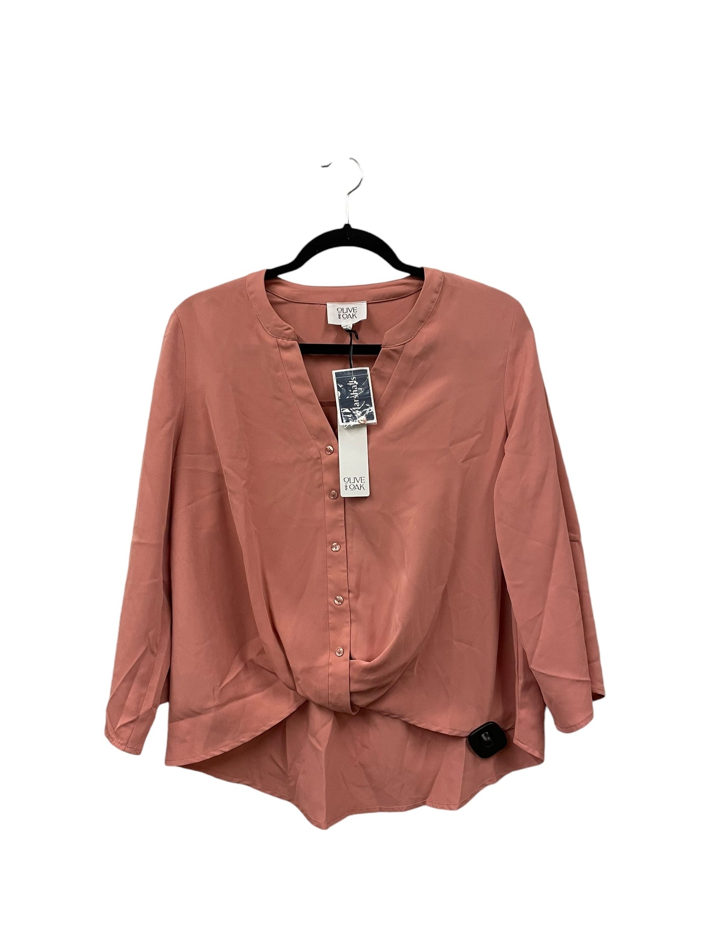 Top Long Sleeve By Olive And Oak In Orange, Size: L