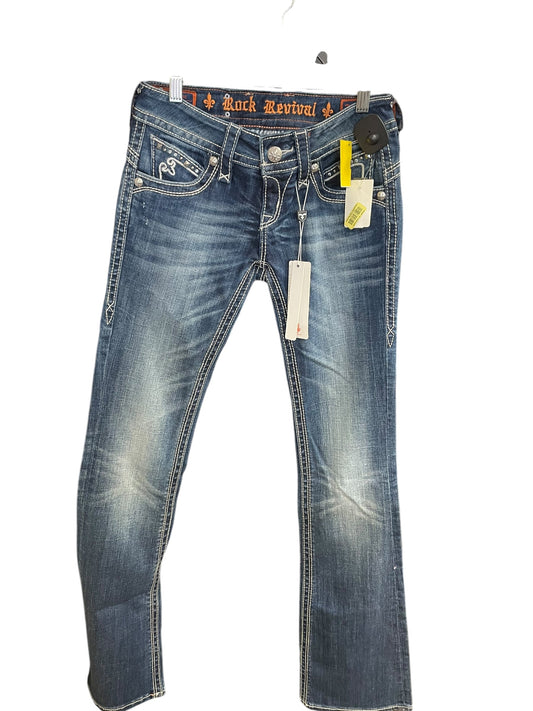 Jeans Boot Cut By Rock Revival In Blue Denim, Size: 2