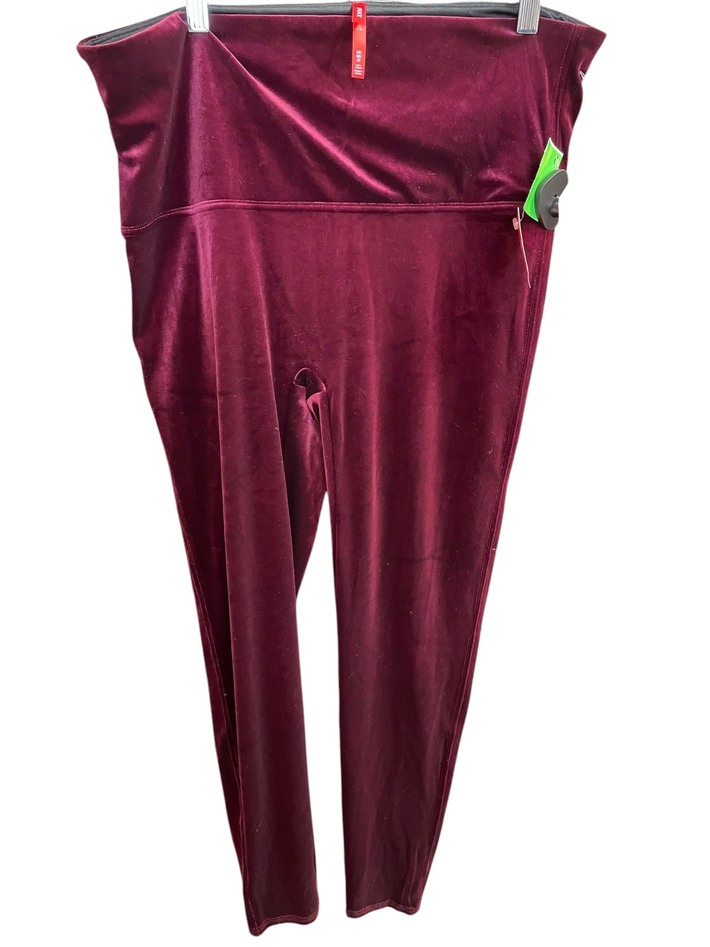 Pants Leggings By Spanx In Maroon, Size: 3x