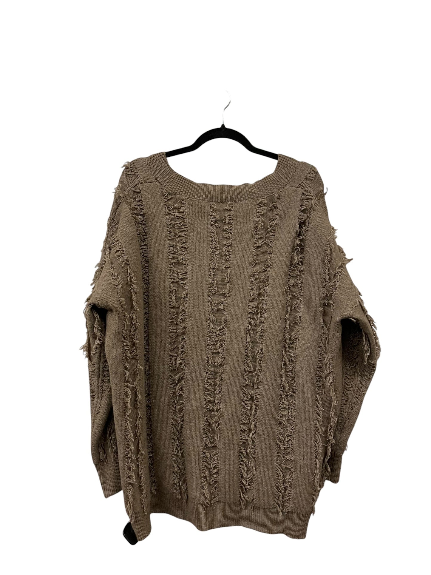 Sweater By Clothes Mentor In Taupe, Size: 1x