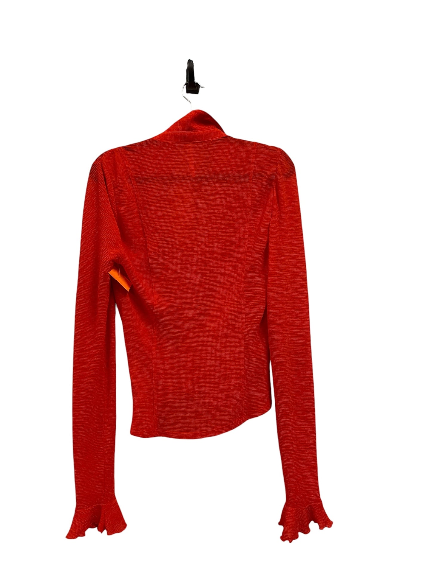 Top Long Sleeve By Anthropologie In Orange, Size: S