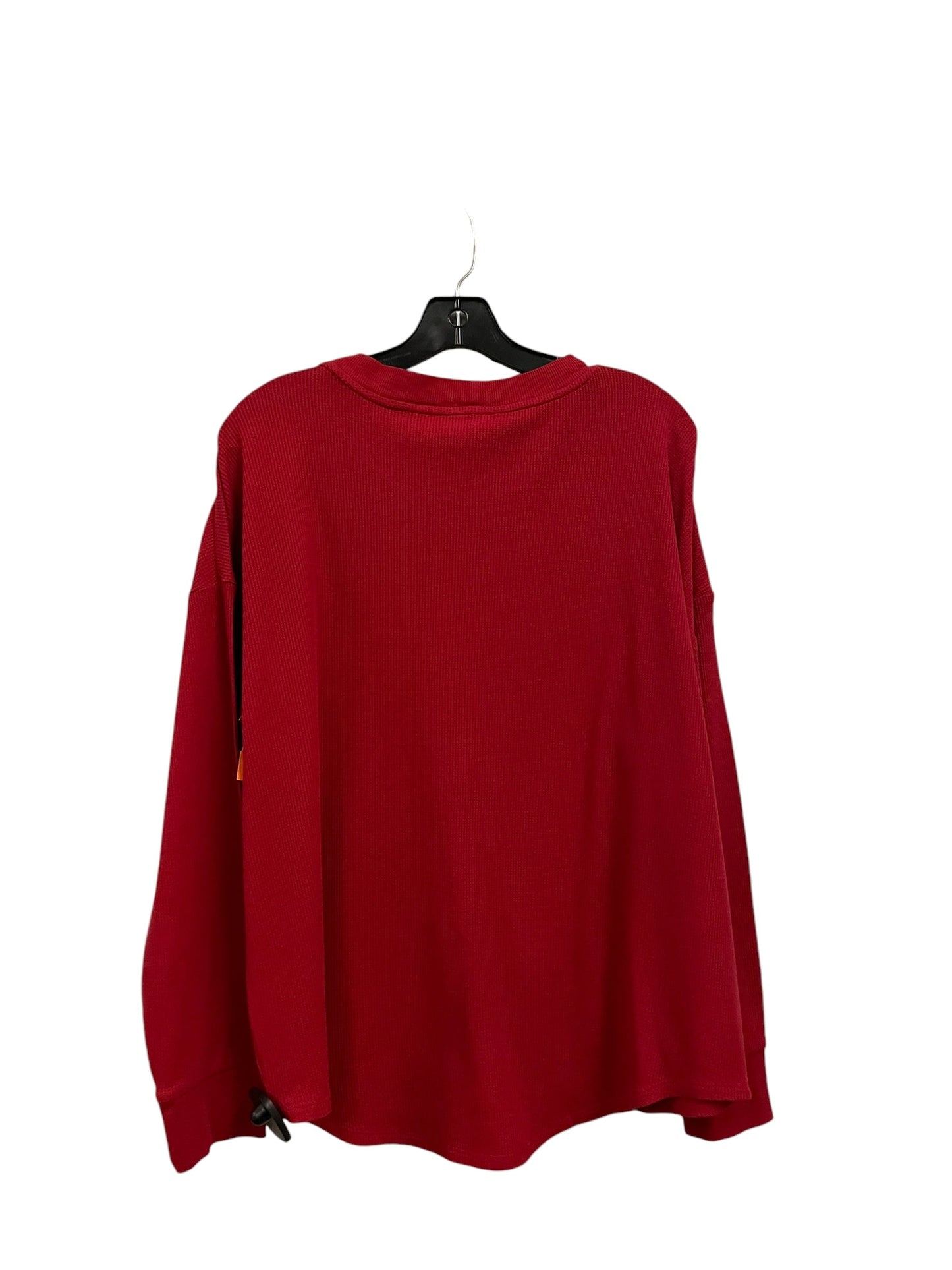 Top Long Sleeve By Michael By Michael Kors In Red, Size: M