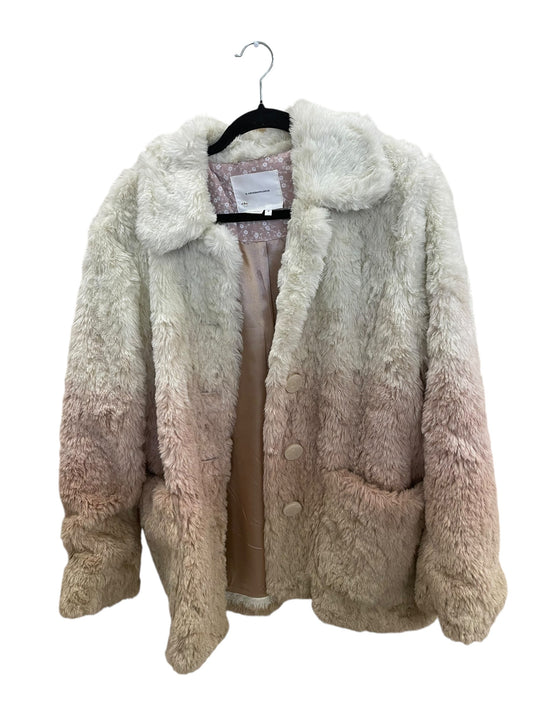 Coat Faux Fur & Sherpa By Anthropologie In Tan, Size: M