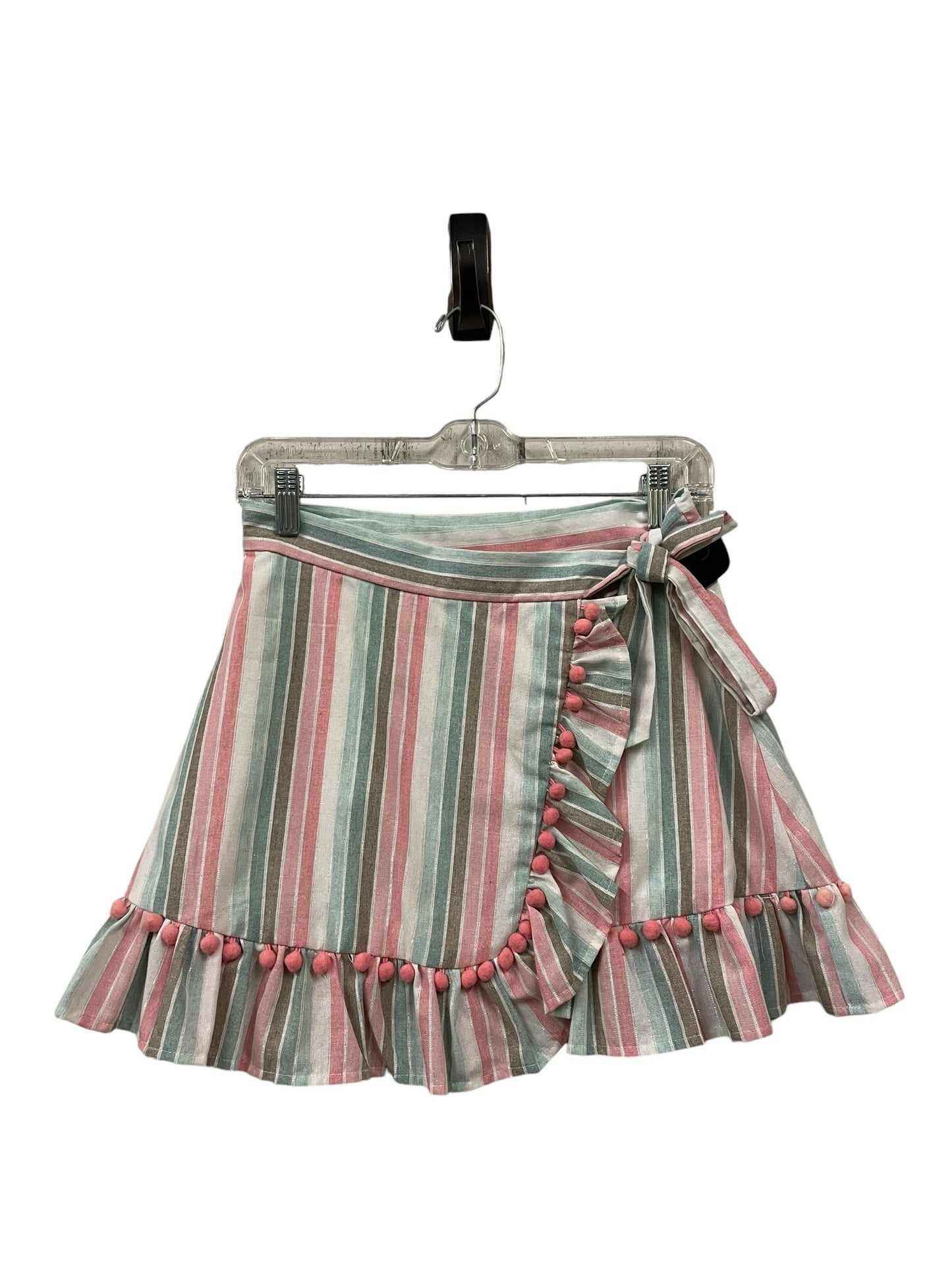 Skirt Mini & Short By Clothes Mentor In Green & Pink, Size: S