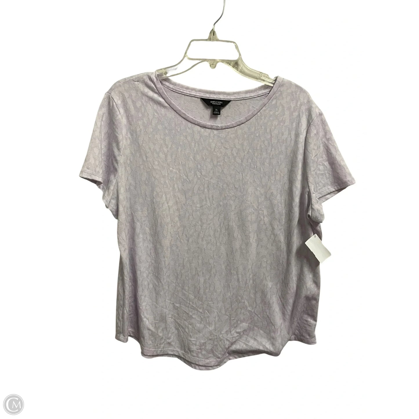 Top Short Sleeve By Simply Vera In Purple, Size: Xl