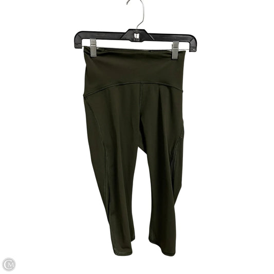 Athletic Capris By Lululemon In Green, Size: 4
