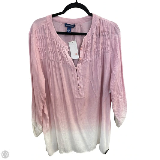 Top Long Sleeve By Bandolino In Pink, Size: Xl