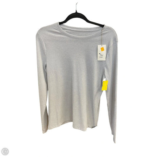 Top Long Sleeve Basic By A New Day In Silver, Size: L