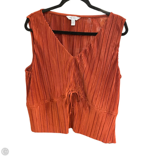 Top Sleeveless By Nine West In Orange, Size: 2x