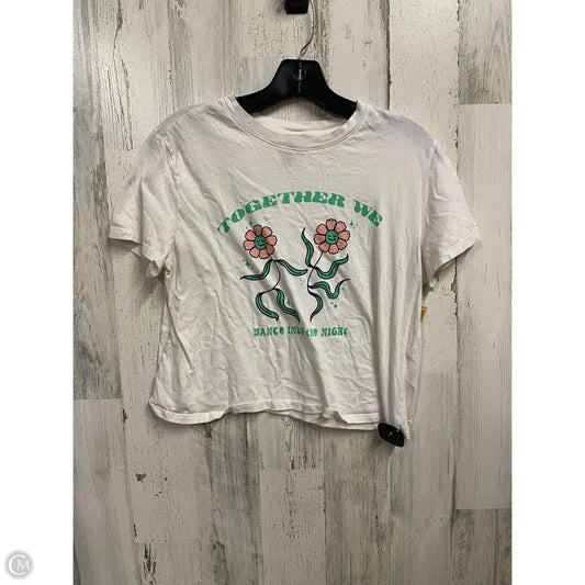 Top Short Sleeve Basic By Divided In Cream, Size: M