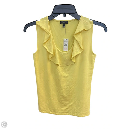 Top Short Sleeve Basic By Talbots In Yellow, Size: S