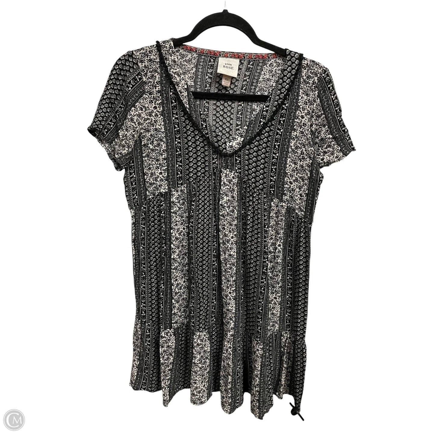 Dress Casual Short By Knox Rose In Black & White, Size: Xs