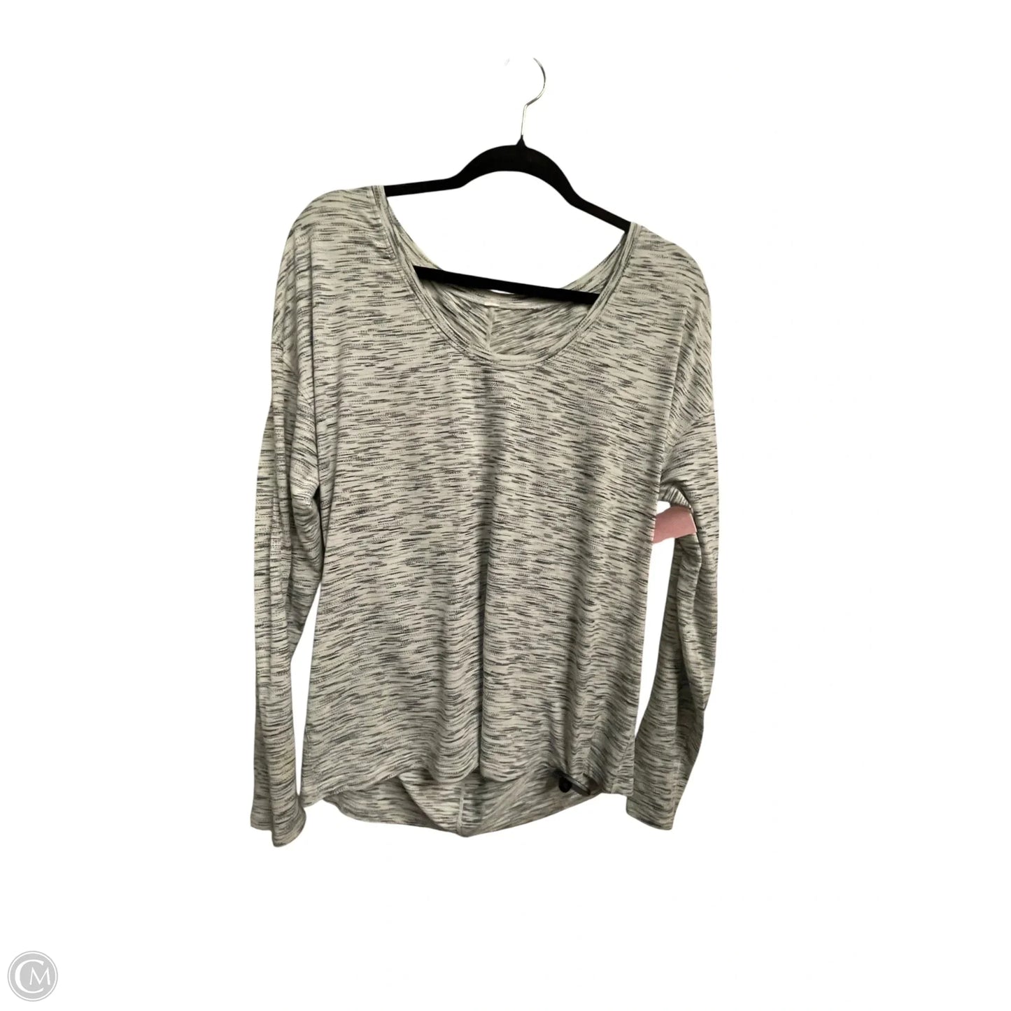 Athletic Top Long Sleeve Collar By Lululemon In Grey, Size: 10
