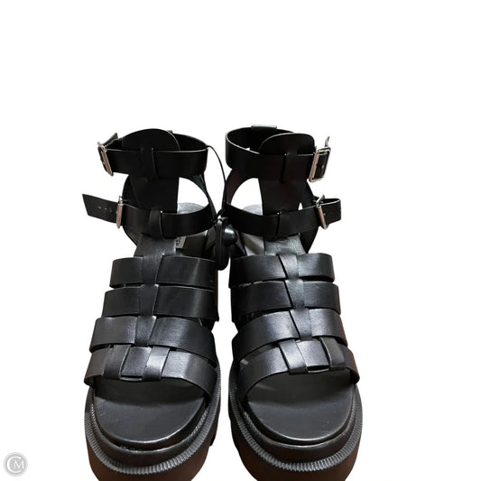 Sandals Heels Platform By Steve Madden In Black, Size: 10
