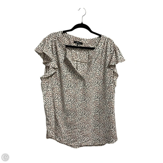 Top Short Sleeve By Andree By Unit In Animal Print, Size: 2x