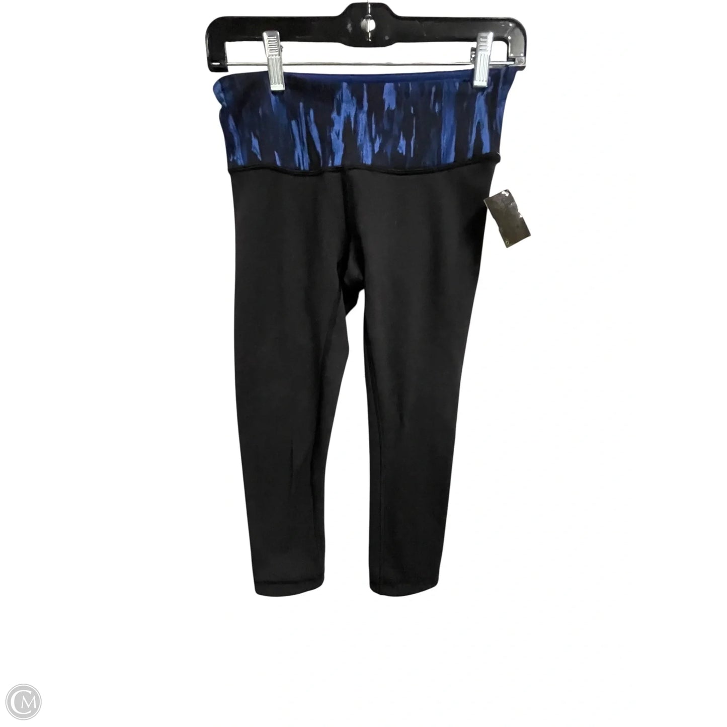 Athletic Capris By Lululemon In Black & Blue, Size: 4