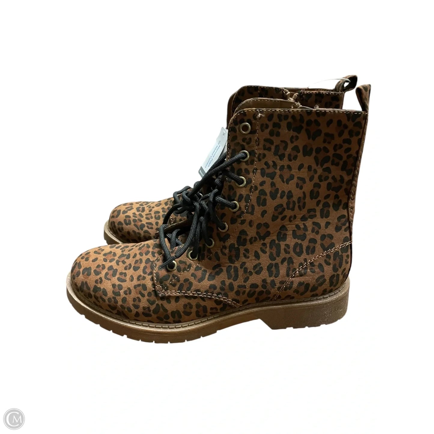 Boots Ankle Flats By Time And Tru In Animal Print, Size: 10