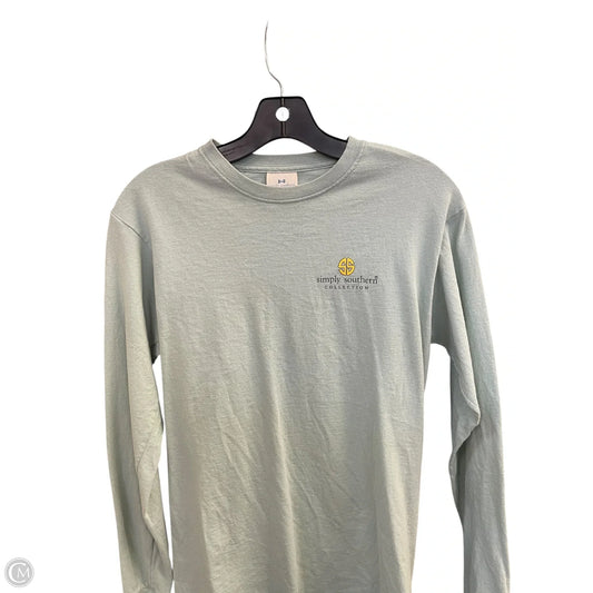 Top Long Sleeve By Simply Southern In Green, Size: S