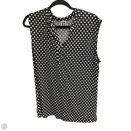 Top Sleeveless By Anne Klein In Black, Size: 1x