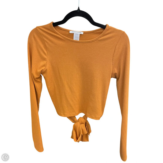 Top Long Sleeve By Caution To The Wind In Orange, Size: S
