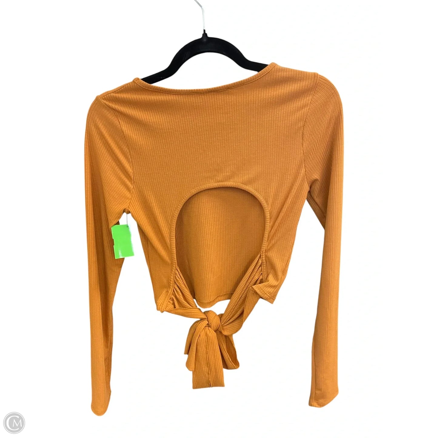 Top Long Sleeve By Caution To The Wind In Orange, Size: S