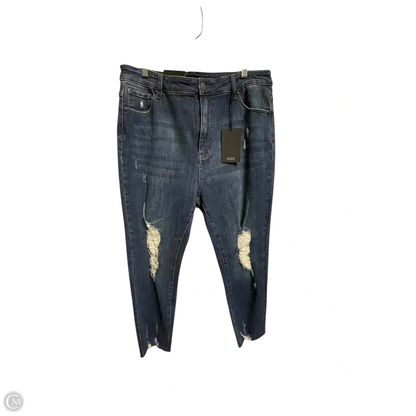 Jeans Straight By Risen In Blue Denim, Size: 1x