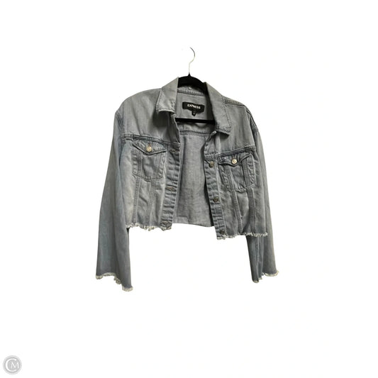 Jacket Denim By Express In Blue Denim, Size: Xs